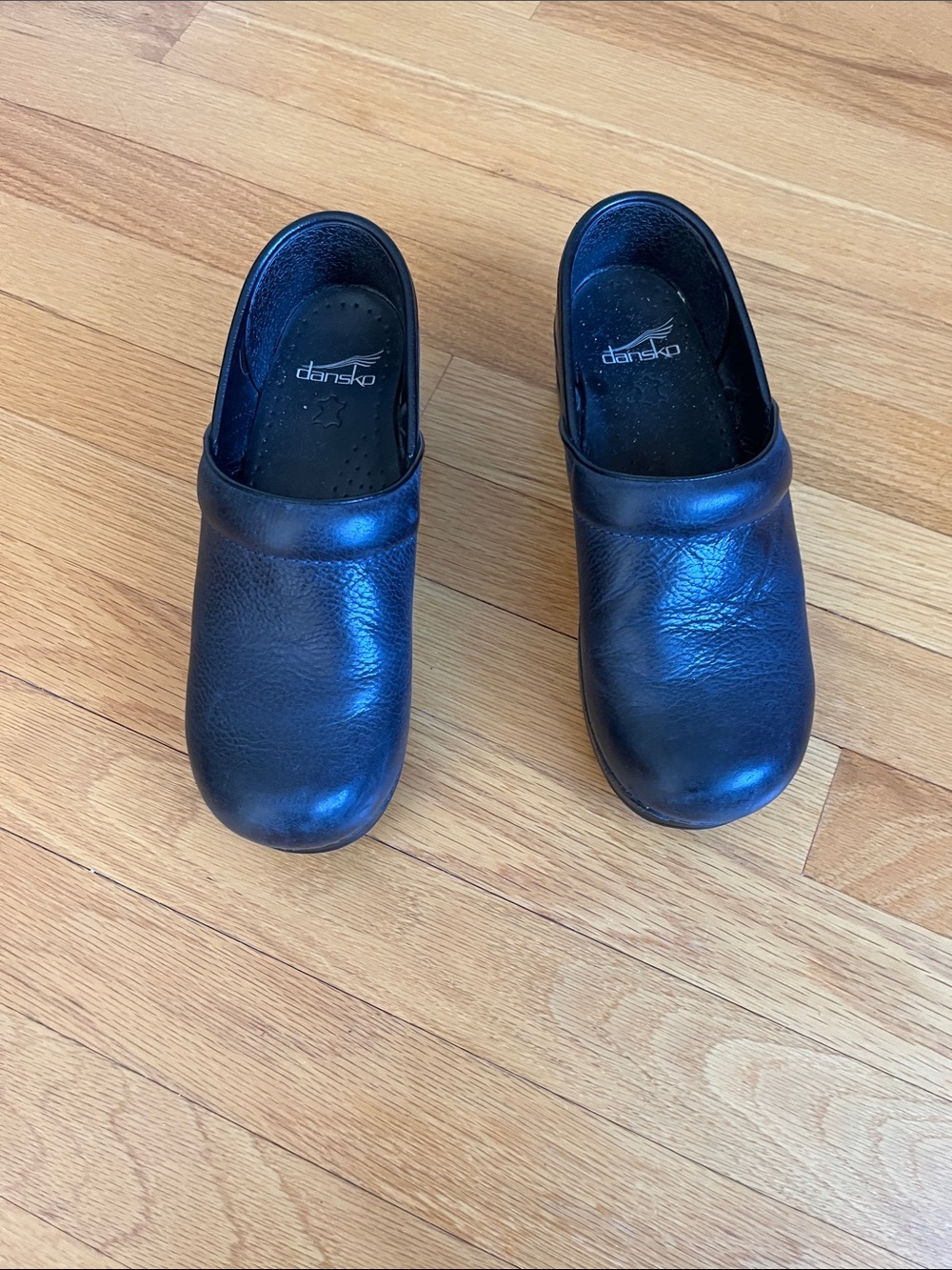 Dansko Navy is the color— Slip-On Leather  Clogs
